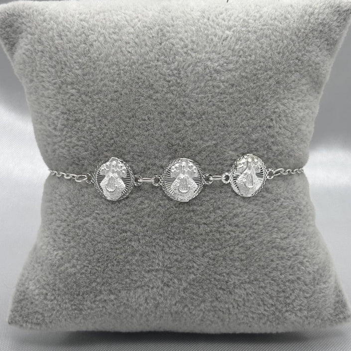 #PA186 - Pulsera Virgen San Juan De Los Lagos Plata - A13/2.3