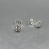 #BR240 - Broquel Circular Con Zirconia Plata - B17/1.1