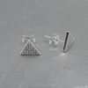 #BR170 - Broquel Triangular Con Zirconia Plata - A18/1.7