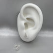 #BR170 - Broquel Triangular Con Zirconia Plata - A18/1.7