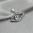#D469 - Dije Ojo Turco Con Zirconia Plata - A09/2.1