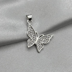 #D451 - Dije Mariposa Con Piedra Zirconia Plata - ZC2.1
