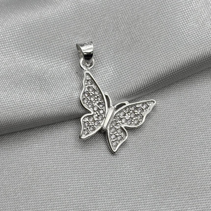 #D451 - Dije Mariposa Con Piedra Zirconia Plata - A09/2.1