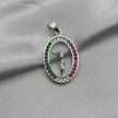 #D440 - Dije De Cristo Con Piedra Zirconia De Plata - A09/2.8