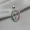 #D440 - Dije De Cristo Con Piedra Zirconia De Plata - A09/2.8