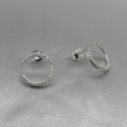 #BR174 - Broquel Aro Con Zirconias Plata - B17/1.5