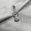 #D292 - Dije Virgen Del Valle Con Zirconia Azul Central Plata - A13/4.1
