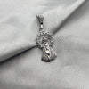 #D292 - Dije Virgen Del Valle Con Zirconia Azul Central Plata - A13/4.1