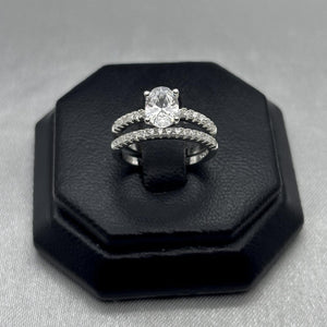 #AL121 - Alianza Piedra Ovalada Zirconia Plata - PU4.2