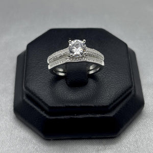 #AL119 - Alianza Con Piedra Zirconias Plata - PU4.7