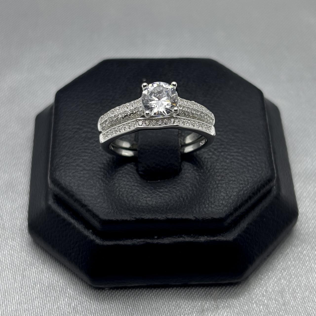 #AL119 - Alianza Con Piedra Zirconias Plata - PU4.7