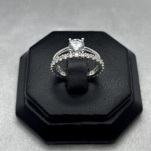 #AL113- Alianza Liso Con Zirconia Y Churumbela Plata - PU4.5