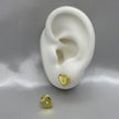 #BOL122 - Broquel Corazón Con Zirconias Oro Laminado 18K - LA030/