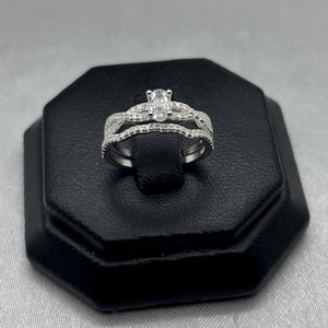 #AL140 - Alianza Tejida Con Zirconia Plata - PU3.4