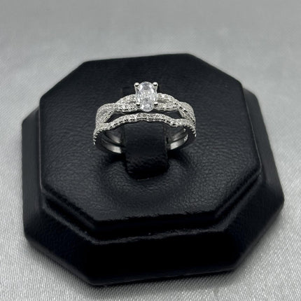 #AL140 - Alianza Tejida Con Zirconia Plata - C14/3.4