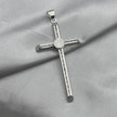#D216 - Dije Cruz De San Benito Con Zirconia Plata -A12/3.8