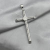 #D216 - Dije Cruz De San Benito Con Zirconia Plata -A12/3.8