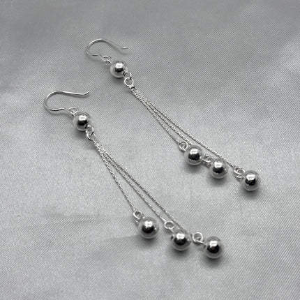 #AR116 - Arete Colgante Esferas Plata - A13/6.7