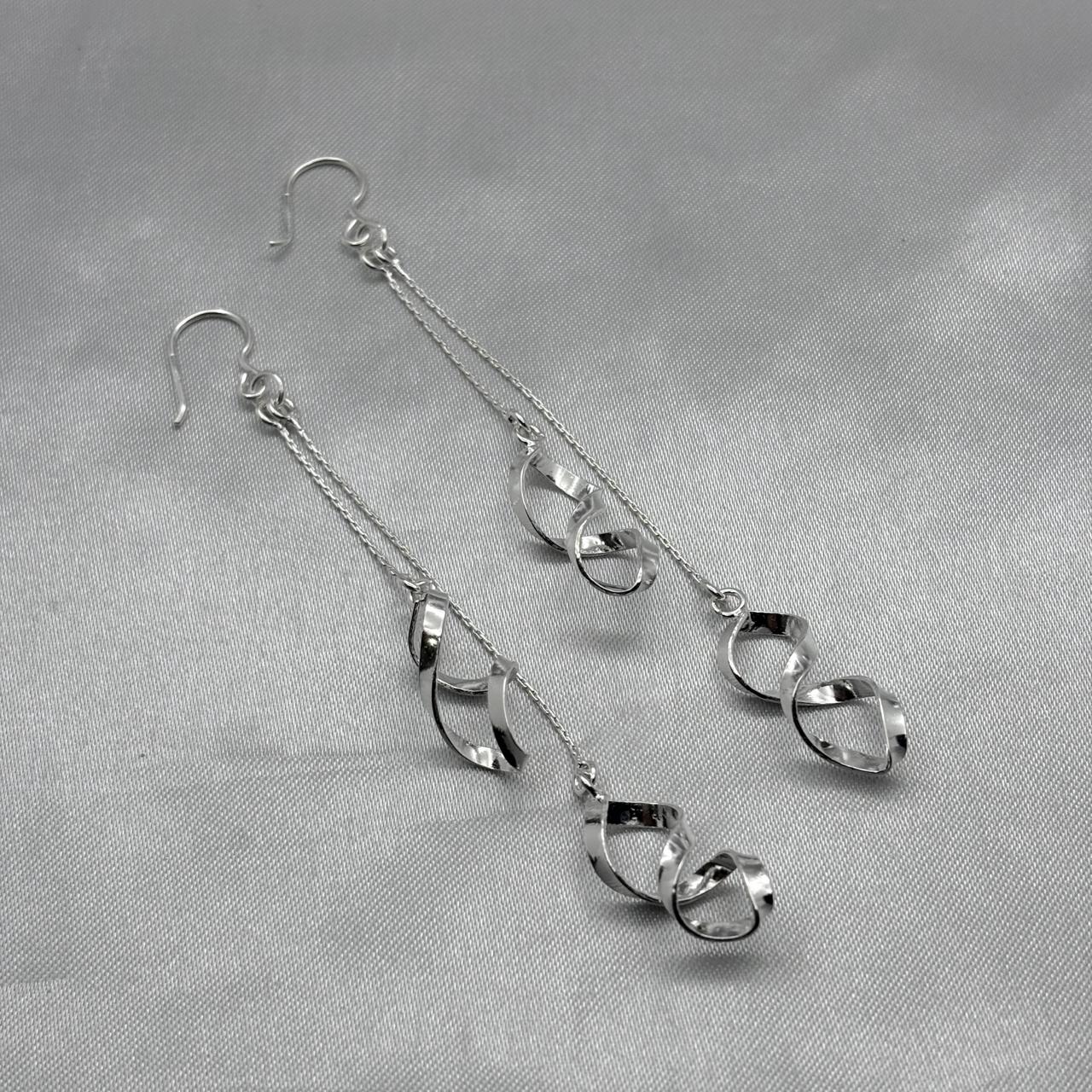 #AR222 - Arete Lazo Colgante Plata - F6.6