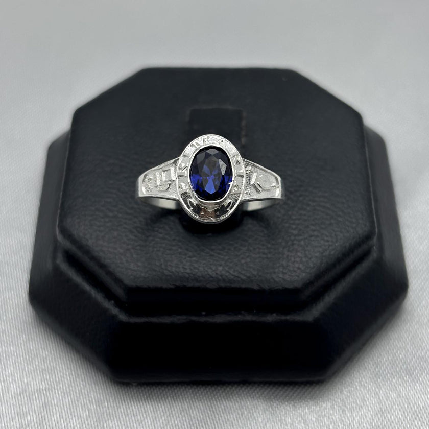 #AD343 - Anillo Graduación Primaria Con Zirconia Plata - A13/1.7