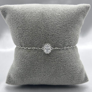 #PA232 - Pulsera Flor Con Zirconia Plata - A18/2.1