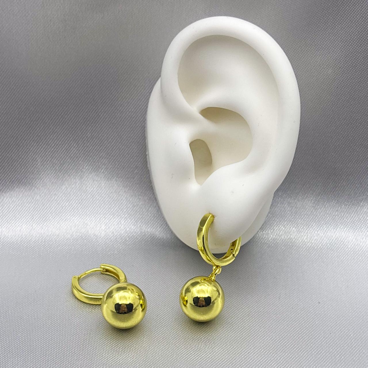 #HOL154 - Huggies Esfera Oro Laminado 18K - LA050/