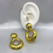 #ARL129 - Aretes Circulos Oro Laminado 18K - LA035/