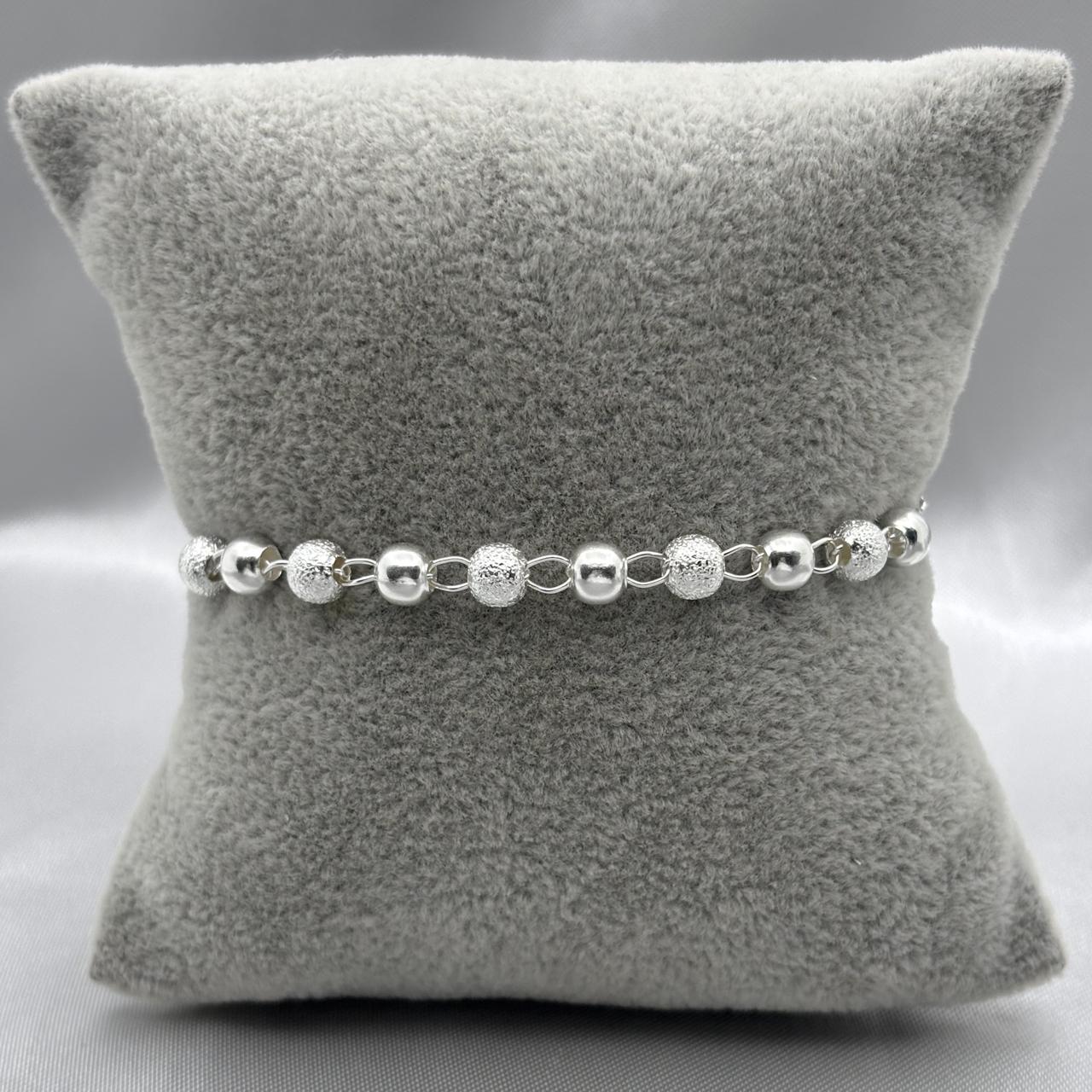 #MR137 - Misterio De Jesús Láser Y Liso Plata - 5 mm - B07/4.6