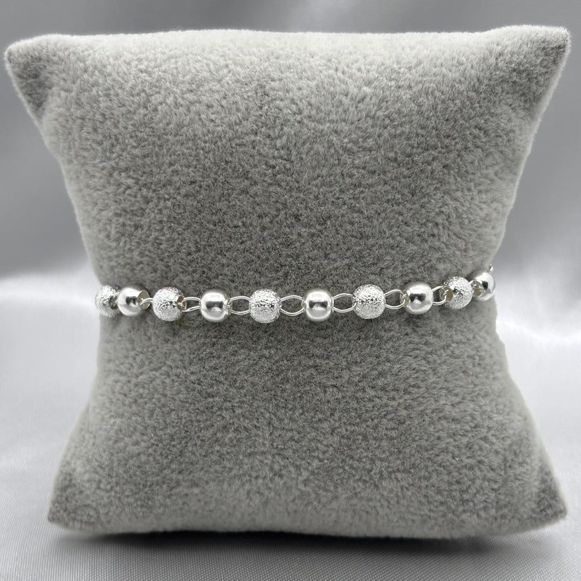 #MR137 - Misterio De Jesús Láser Y Liso Plata - 5 mm - B07/4.6