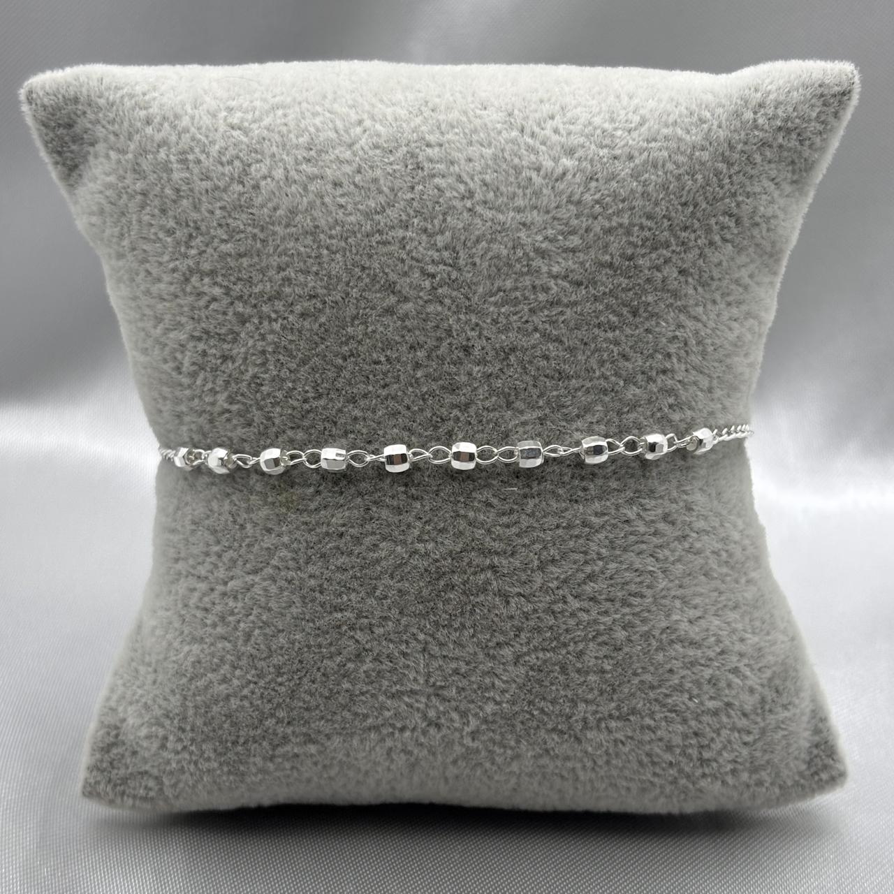 #MR126 - Misterio San Benito Diamantada Plata - 3 mm - A09/2.1