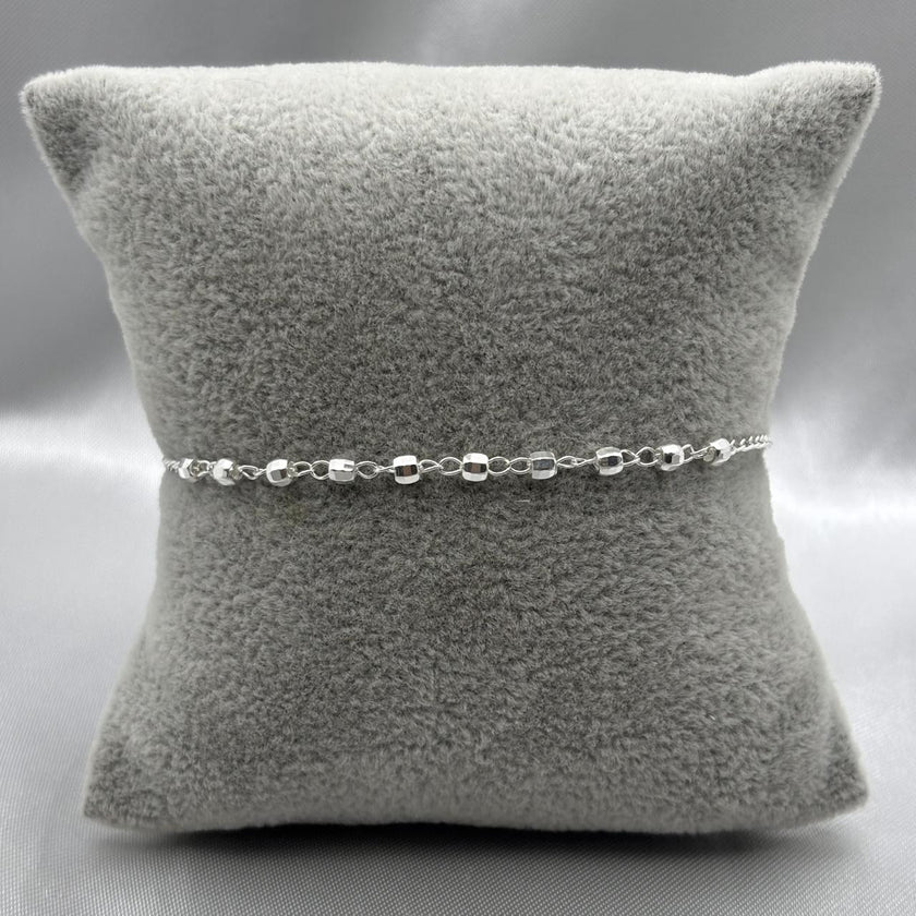 #MR126 - Misterio San Benito Diamantada Plata - 3 mm - A09/2.1