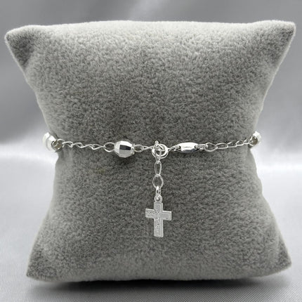 #MR144 - Misterio De Jesús Diamantada Plata - 6 mm - B08/5.4