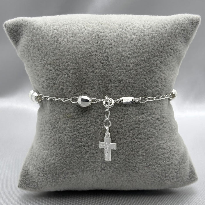 #MR144 - Misterio De Jesús Diamantada Plata - 6 mm - B08/5.4