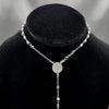#MR131 - Rosario De San Benito Diamantada Plata - 3 mm - A09/7.7