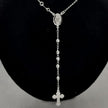 #MR103 - Rosario Virgen De Guadalupe Rayada Plata - 3 mm - A09/8.3