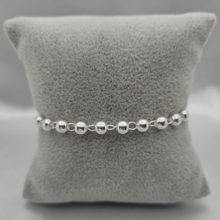 #MR113 - Misterio De Jesús Liso Plata - 5 mm - B06/4.5