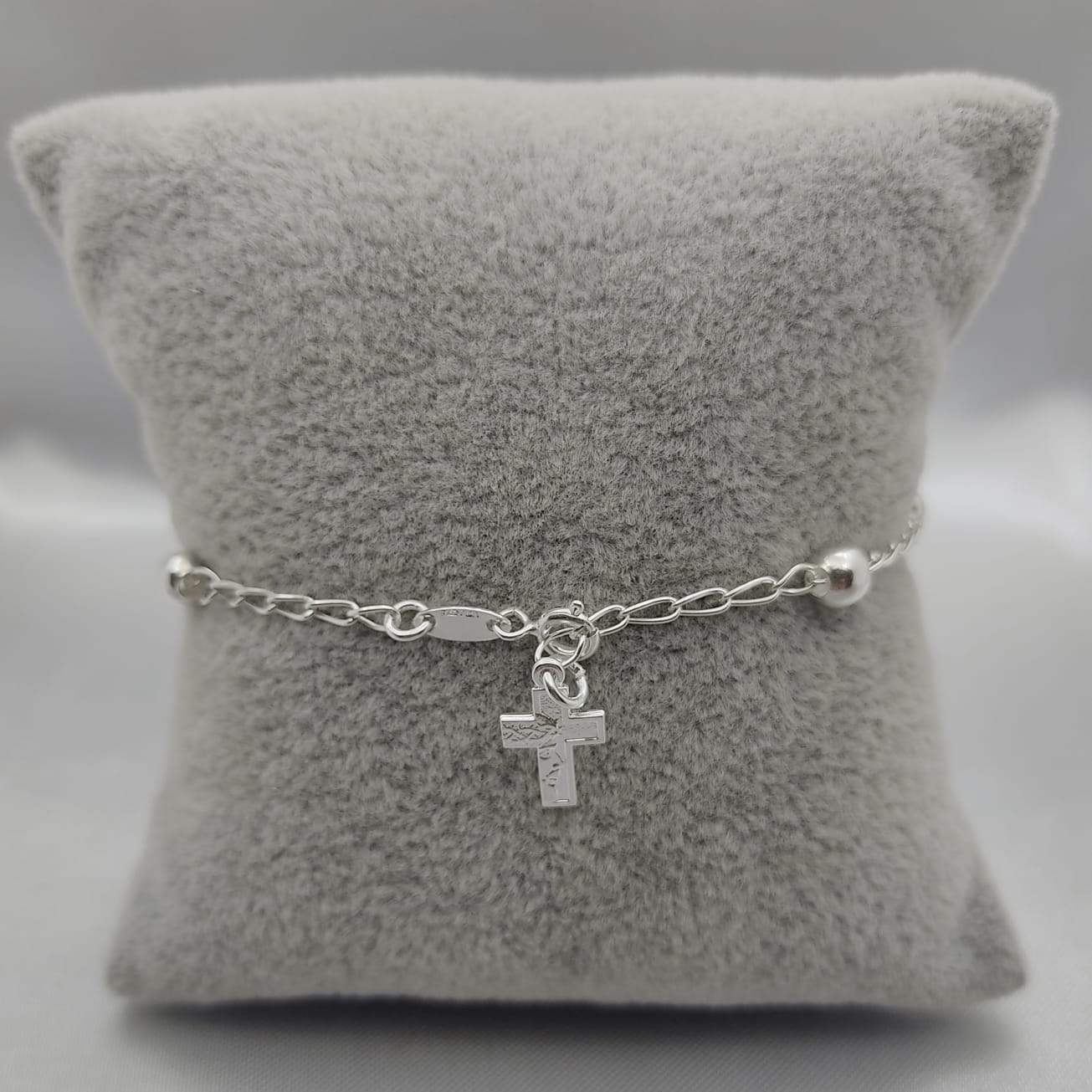 #MR113 - Misterio De Jesús Liso Plata - 5 mm - B06/4.5