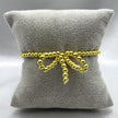 #PAL138 - Pulsera Ajustable Moño De Bolitas Oro Laminado 18K - LA040/