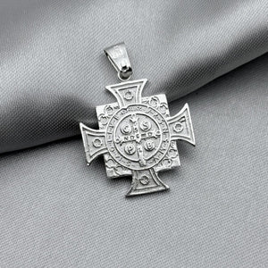 #D105 - Dije Cruz San Benito Plata - A08/5.1