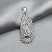 #D119 - Dije Virgen De Guadalupe Con Zirconia Plata - A09/6.2