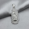#D119 - Dije Virgen De Guadalupe Con Zirconia Plata - A09/6.2