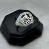 #AC167 - Anillo Caballero Herradura Y Caballo Con Zirconia Plata - A09/6.0