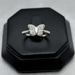 #AD119 - Anillo Mariposita Con Zirconia Plata - B09/1.8
