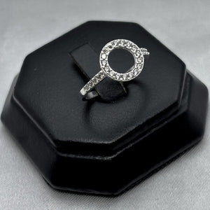 #AD204 - Anillo Circulo Con Zirconias Plata - A09/2.1