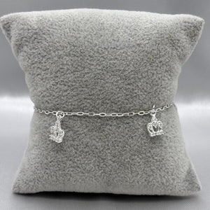 #PA289 - Pulsera Corona Real Con Zirconia Plata - B18/3.1