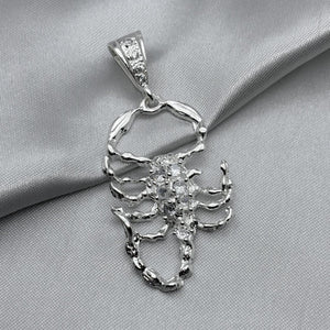 #D461 - Dije Alacran Con Zirconia Plata - A09/9.6