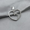 #D488 - Dije Corazón Con Zirconia Plata - A09/2.6