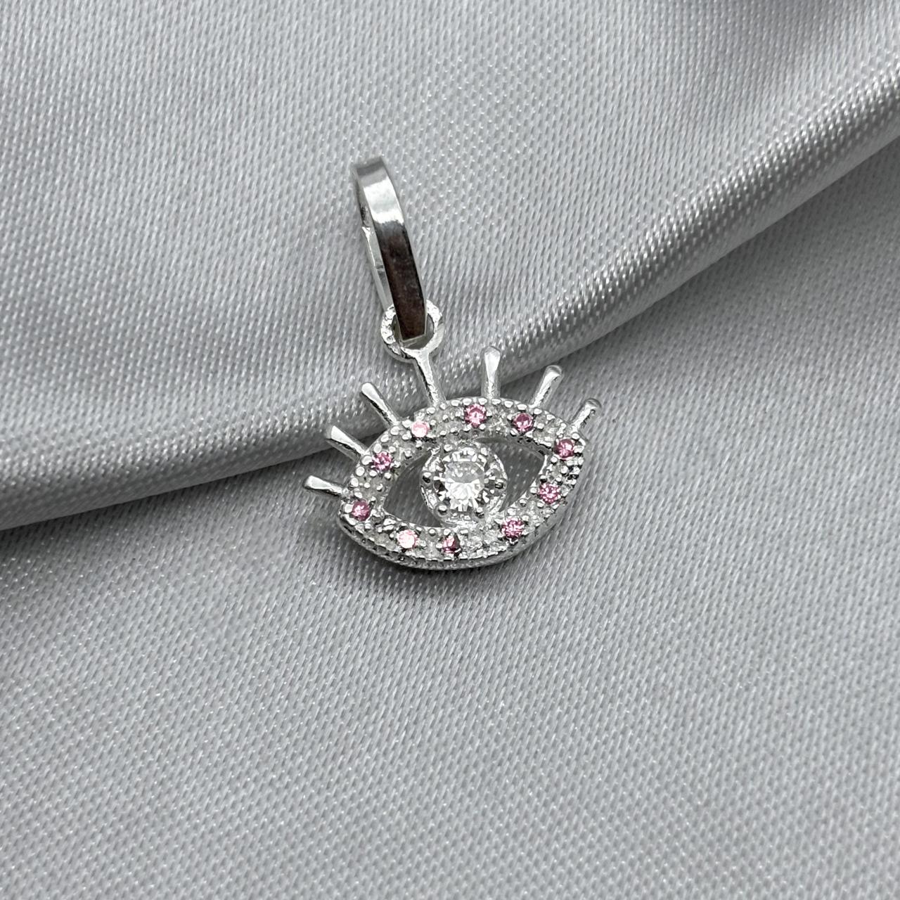 #D466 - Dije Ojo Turco Con Zirconia Plata - B10/1.5