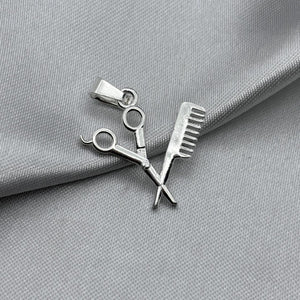 #D458 - Dije Peine Y Tijeras Plata - A08/1.7