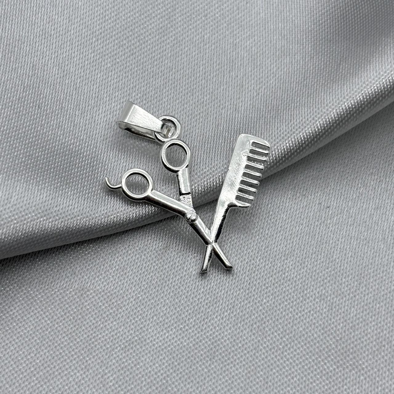 #D458 - Dije Peine Y Tijeras Plata - A08/1.7